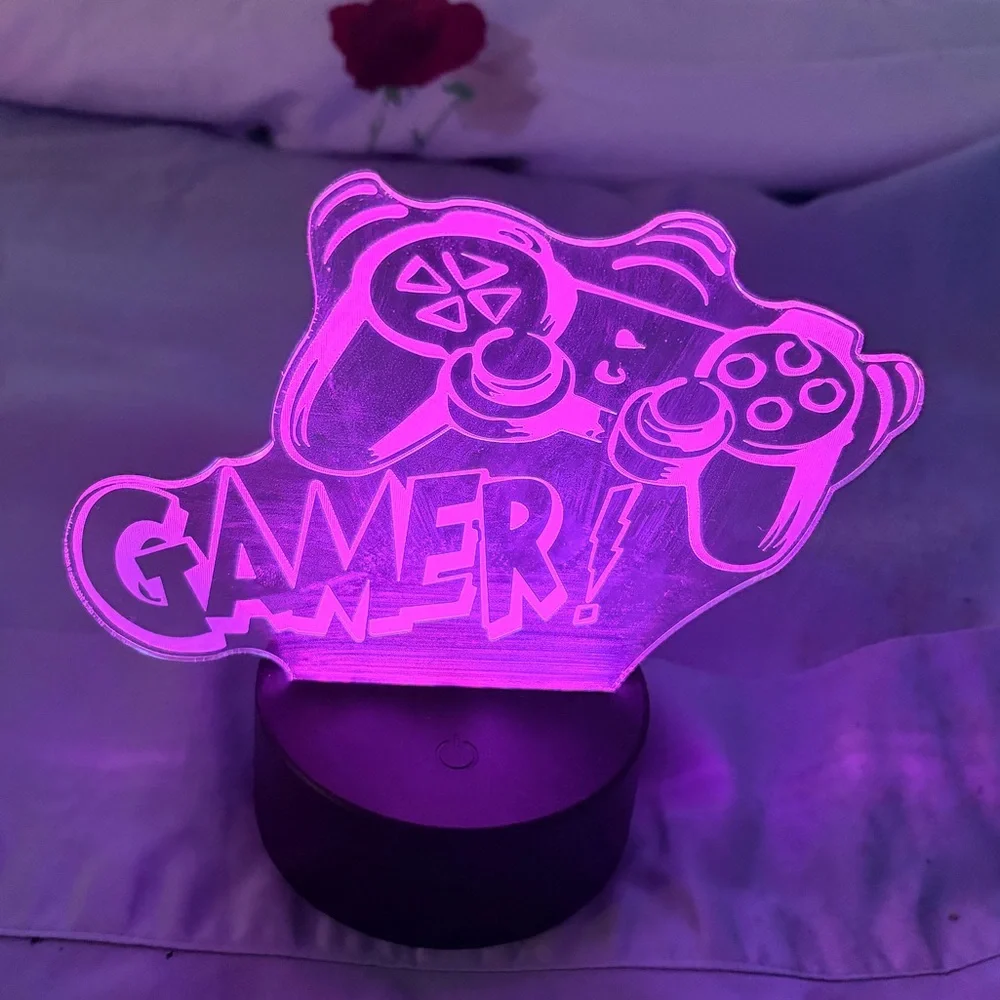 LED Gamer & Controller 7 Different Color Night Light